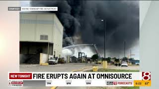 2nd blaze in a month at metal-recycling plant on west side