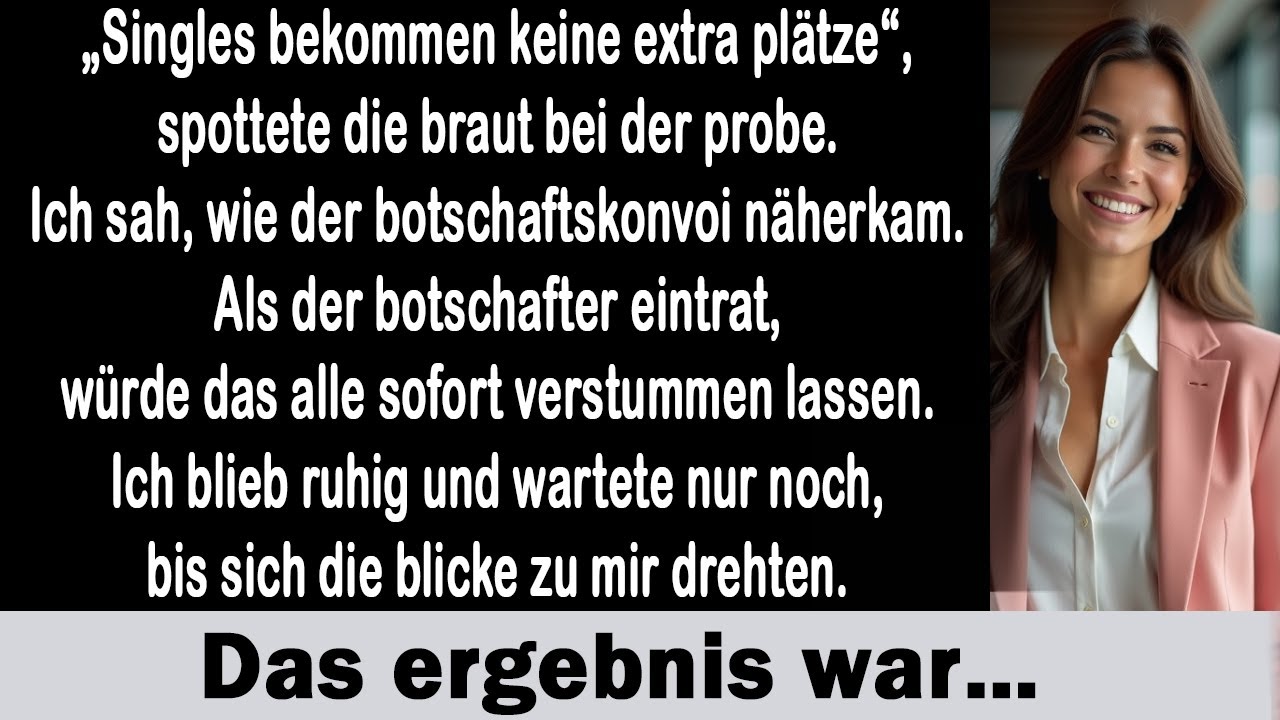 „Du bist nicht wirklich verheiratet. Singles bekommen keine extra Sitzplätze“, sagte meine Cousine, als ich sie bat, meinen Ehemann zu ihrer Hochzeit mitbringen zu dürfen. Seit achtzehn Monaten...