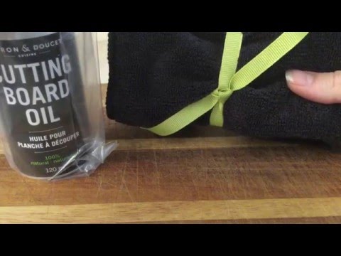 Caron & Doucet Cutting Board Oil & Micro Fiber Cloth Gift Set Review and Demo