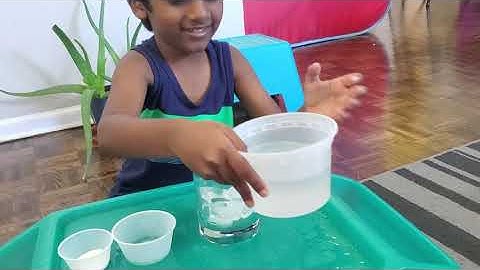 Pick up ICE cube with a thread/string