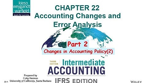#Part2 Ch 22 Accounting Changes and Error Analysis