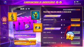 COMO PEGAR MUITOS TOKENS EVENTO LEMBRANCINHA DE ANIVERSÁRIO FREE FIRE - DIAMANTES TEMPORÁRIOS