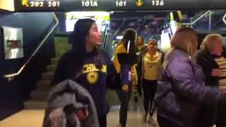 Fans leave Crisler Center after Michigan’s 79-62 loss to Villanova