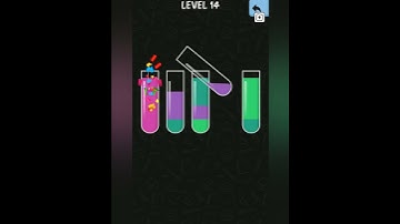 Water colour sort Game l Level 14 l Puzzle solution l Game solution l #shorts