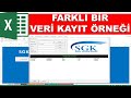 Excel VBA ile farklı bir veri tabanı kayıt örneği - Tavsiye edilir