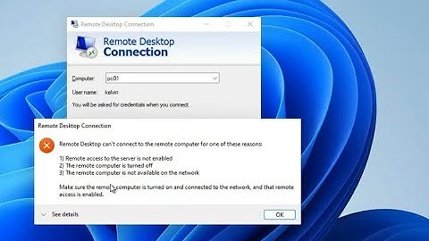 How To Fix Remote Desktop Connection Error on Windows 11