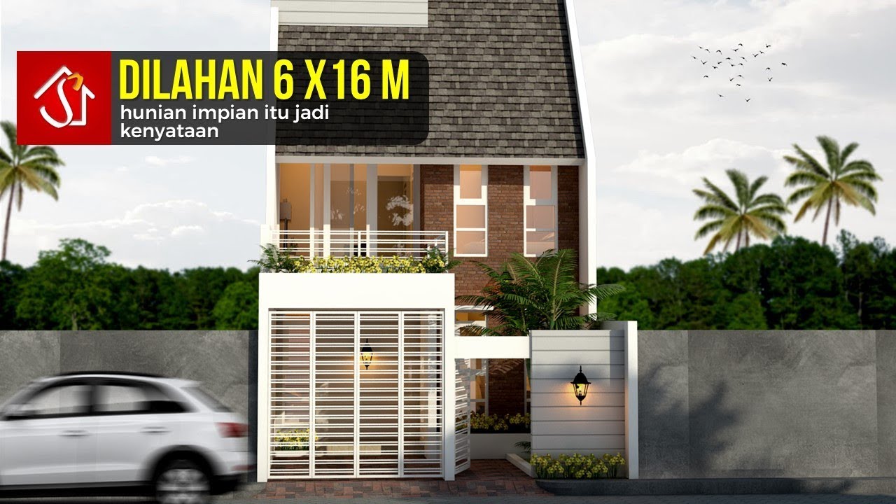 Desain Rumah Modern 2 Lantai 4 Kamar Tidur D Ilahan 6x16 M Youtube