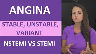 Angina Symptoms, Treatment Nursing NCLEX Review: Stable, Unstable, Variant Angina by RegisteredNurseRN 67,070 views 5 months ago 20 minutes