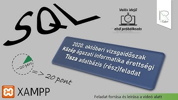 2020. októberi közép ágazati informatika érettségi - Tisza [Adatbázis / SQL]