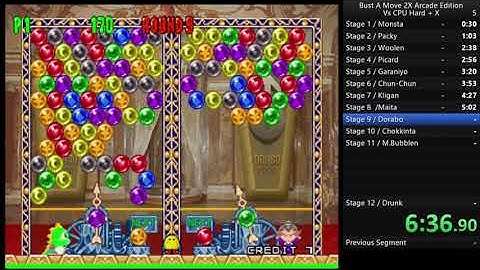 Speedrun : Bust-A-Move 2X Arcade Edition (Saturn) VS Cpu Hard + X (11m29s)