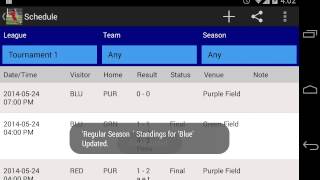 ee Soccer Score Keeper Tutorial - adding games to schedule