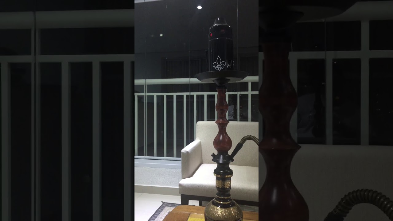 Aquecendo o rosh do narguille REGAL HOOKAH