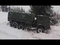 STAR 266 w zmrożonym śniegu wyjeżdża z głębokiej zaspy - Polish Military Truck, OFF-ROAD