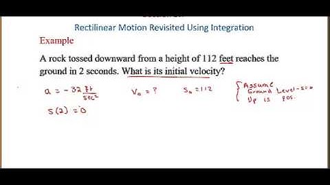 Rectilinear Motion from an Integral Perspective: Example 5