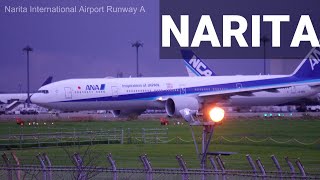 (4K) Taxiing aircrafts on NRT airport runway A