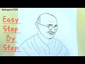 Mahatma Gandhi Ji Drawing Step By Step for Beginners || Independence day drawing || Gandhiji drawing