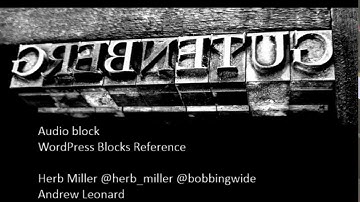 WordPress Blocks Reference   Audio block