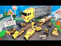 BAGGER, LKW, TRAKTOR, EXKAVATOR 🚜 Baustelle 👷 Spielzeugautos für Kinder