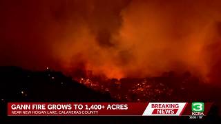 Gann Fire: Calaveras County wildfire grows to 1,400 acres