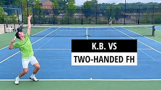 #1 Player for NAIA College [UTR 9+] vs Two-Handed Forehand [USTA 5.0]