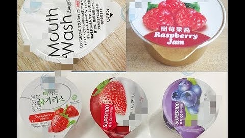 máy chiết rót, dán hộp sữa chua