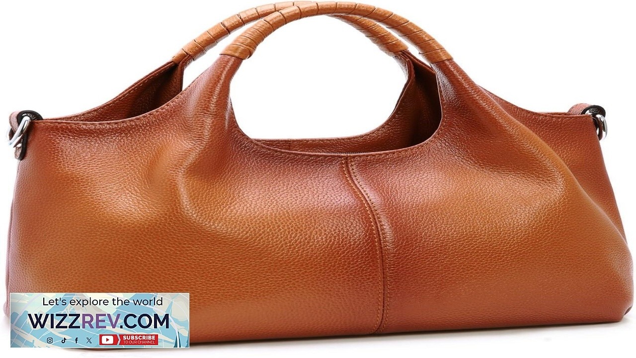 Iswee Genuine Leather Shoulder Bags Purses and Handbags for Women Satchel Designer