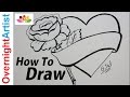 Beautiful Easy Drawing For Real Beginners How To Draw Heart rose banner