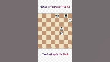 Rook+Knight Vs Rook Endgame #chess #rookendgame #chessendgame #chesstactics