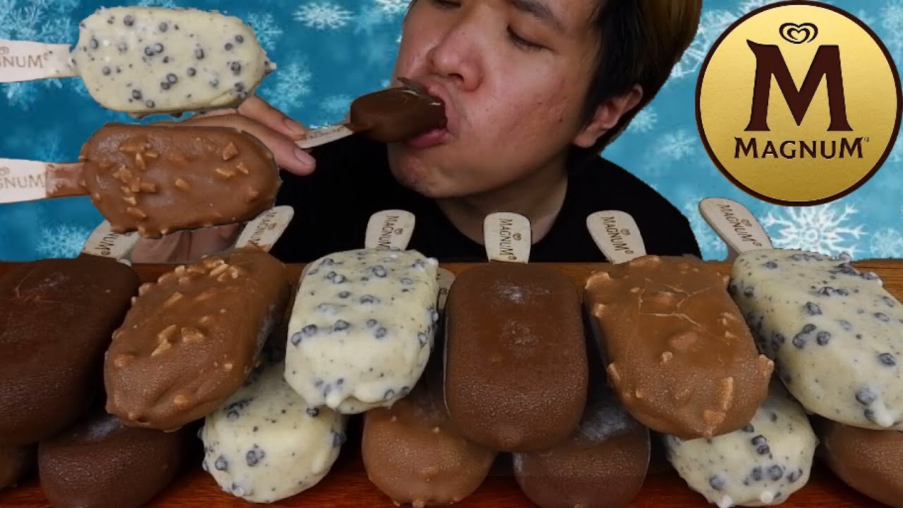ASMR ES KRIM MAGNUM MINI CLASSIC, ALMOND, COOKIES & CREAM | ASMR INDONESIA