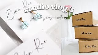 Studio vlog 3 📦 Packing orders for my small business &amp; eco-friendly packaging ideas for jewelry