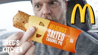 McDonalds SALTED CARAMEL PIE FOOD REVIEW  Greg's Kitchen