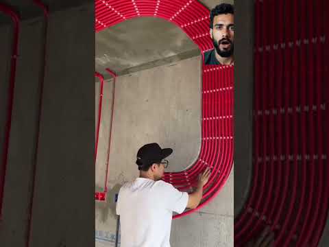 التركيب الاحترافي والدقيق لشبكة أنابيب تمديدات صحية نظام تدفئة تدفئة أرضية مجمع أنابيب
