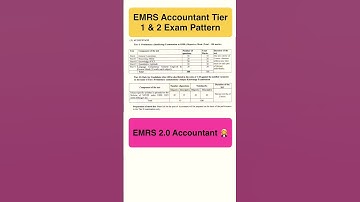 EMRS Accountant 👩‍💼 Tier 1 & 2 Exam Pattern #emrs #emrsrecruitment