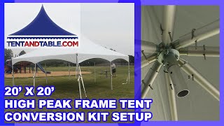 20' x 20' High Peak Frame Tent Conversion Kit | Setup Video