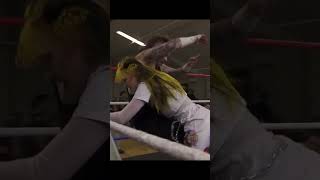 Superkick + Spear combo from Ava Everett! #shorts #wrestling #hardcore #intergender