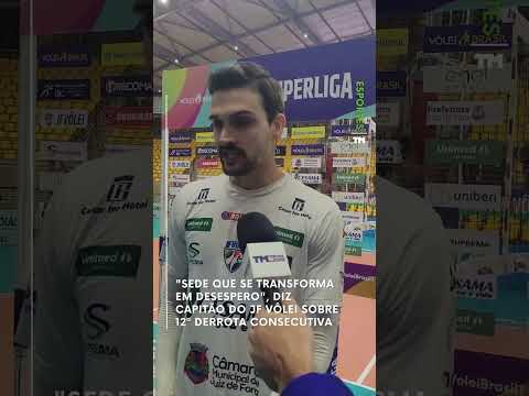 "Sede que se transforma em desespero", diz capitão do JF Vôlei sobre 12ª derrota consecutiva