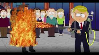 Mr  Garrison Burns Nidhanton's Death Threat Art