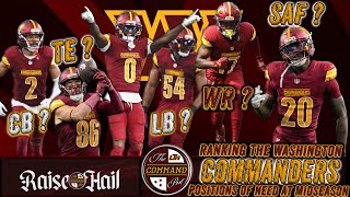 Command Post LIVE! | Ranking the Commanders BIGGEST Need At Midseason Point❗ WR, SAF, CB, TE, LB❓🤔 Wealth