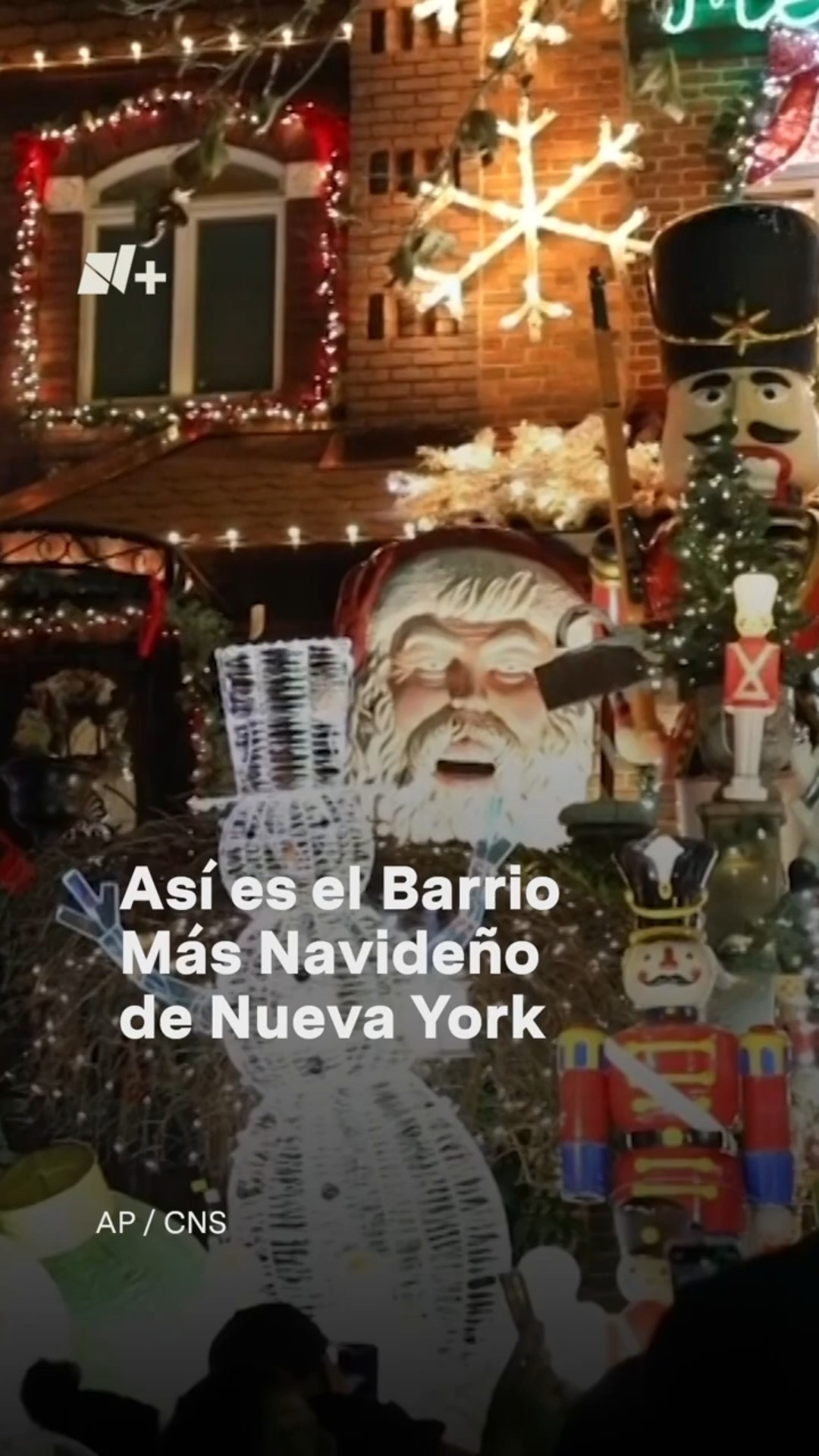 Así es el barrio más navideño de Nueva York #nmas #nuevayork #navidad #shorts