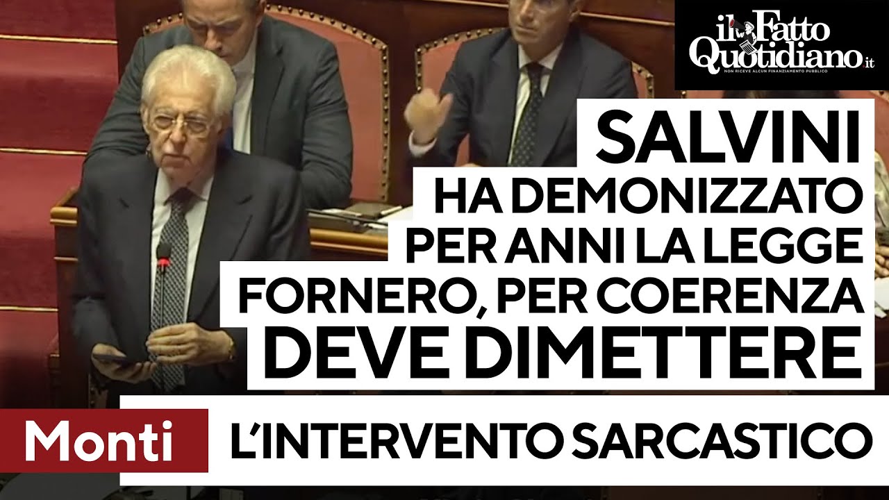 Monti sbertuccia Salvini: 