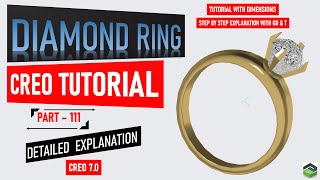 " DIAMOND RING " in Creo, Full tutorial video with detailed explanation.