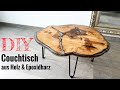 DIY Couchtisch aus Epoxidharz & Holz