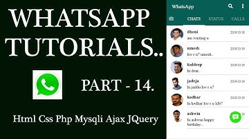 WhatsApp Tutorial Part-14: Profile Page Design HTML CSS for Android mobile, Tablet and Web.