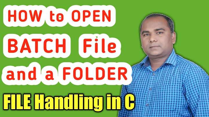 C Program to Open BATCH File and a FOLDER | File Handling in C