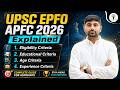 UPSC EPFO EO/AO and APFC 2026| Eligibility Criteria Explained | EPFO APFC Preparation | Success Tree