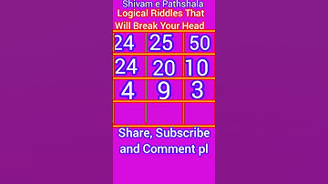 Logical Riddles That will Break Your Head |Magic Square | Puzzle || Maths Puzzle || #shorts #viral
