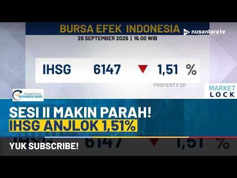 IHSG Makin Tertekan hingga Penutupan! Sesi II Berakhir di 6.147, Turun 1,51% | NBH