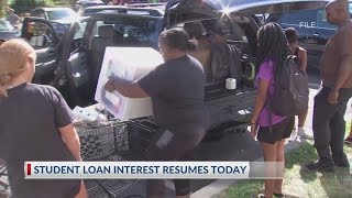 Student loan interest resumes today