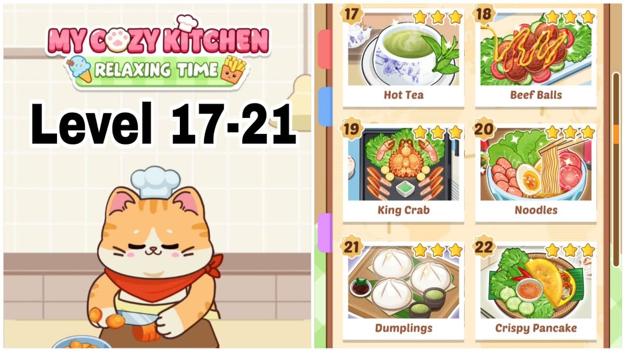 My Cozy Kitchen Level 17-21 Gameplay Walkthrough || - YouTube