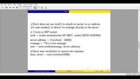 Python - UDP Client and Server Programming